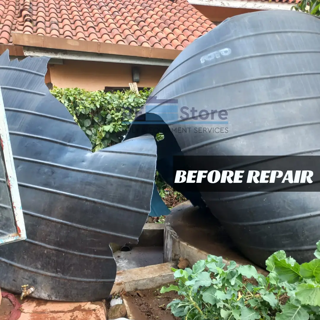 Before repair - Industrial Tank Reconstruction