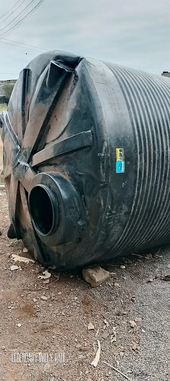 Crushed tank side restored after repair